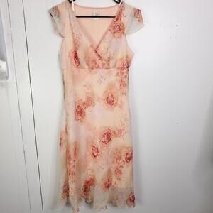 Studio Y Dress Womens 7 Fairy Babydoll Y2K Flutter Sleeves Midi Retro Feminine